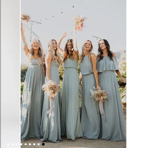 Show Me Your Mumu Hacienda Maxi Dress in Silver Sage Crisp L - Picture 5 of 10